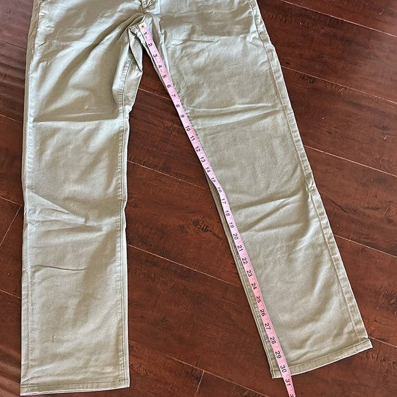 AG Adriano Goldschmied Slim Khaki Pants Green Size 32R Men’s - Picture 6 of 9